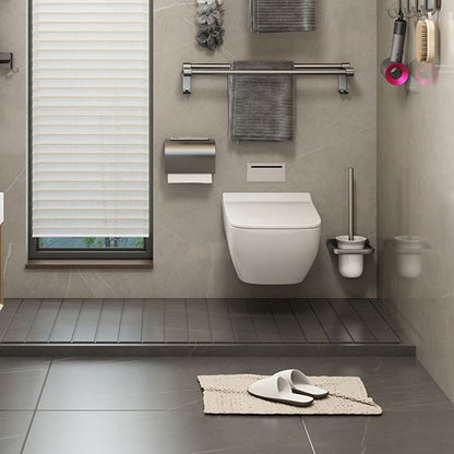 Skorter | Contemporary Bathroom Accessory Set Grey Aluminum Bathroom Accessory Kit