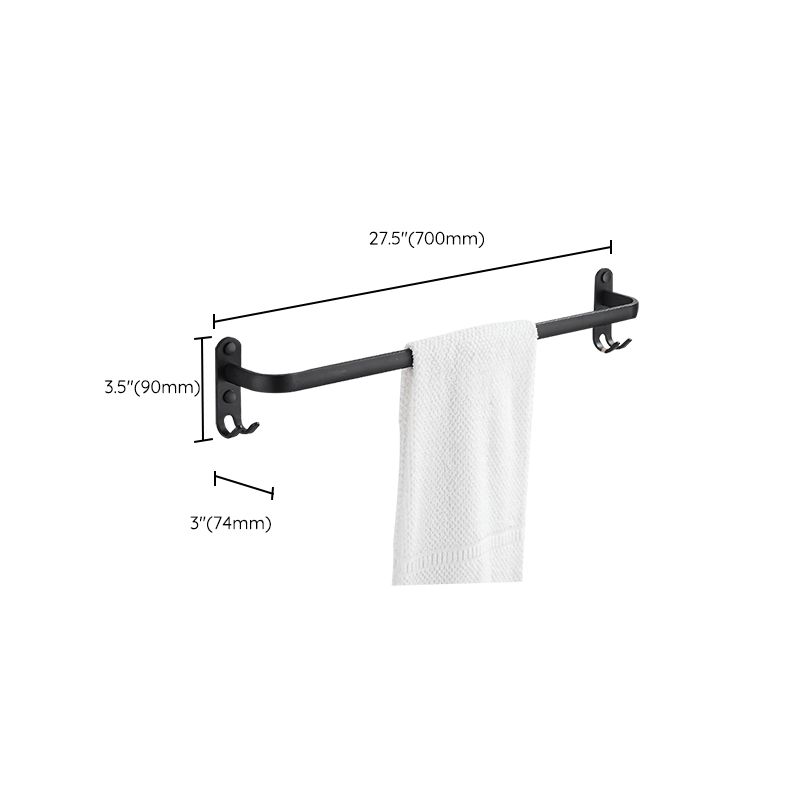 Skorter | Modern black aluminum bathroom furniture set towel bar bathroom fittings