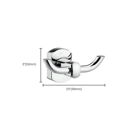 Skorter | Polished Chrome Modern Bathroom Accessory Set Silver Towel Holder/Bath Shelf