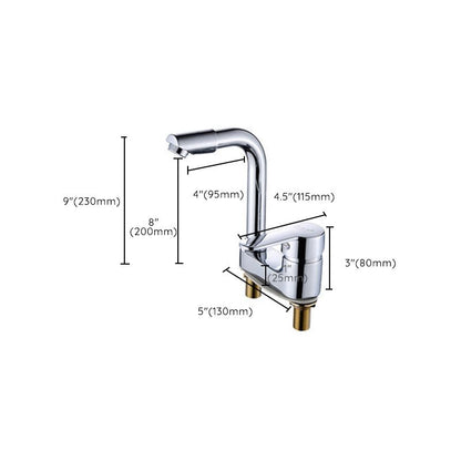 Skorter | Chrome Round Washbasin Faucet with Swivel Spout for the Bathroom
