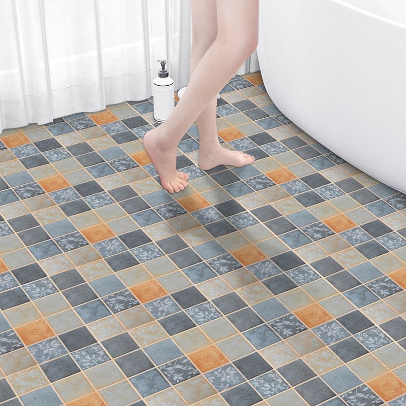 Skorter | Bathroom Square PVC Flooring 24" x 118" x 4mm Peel and Stick Vinyl Flooring