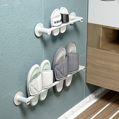 Skorter | 2-piece modern bathroom accessories set metal slipper rack/towel bar
