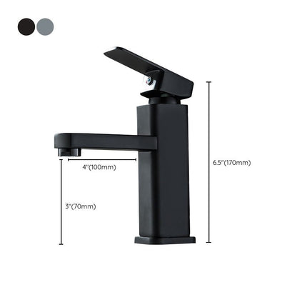 Skorter | Cubic Container Sink Faucet Simple Low Arched Bathroom Faucet with 1 Hole