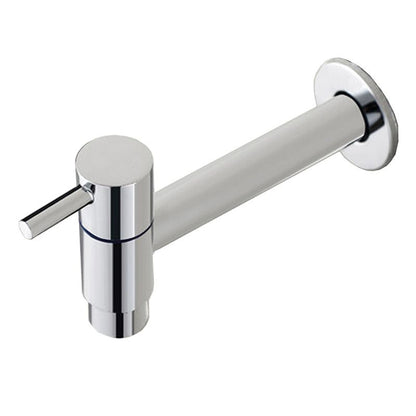 Skorter | Contemporary Wall-Mounted Bathroom Faucet Single Hole Low Arc Solid Brass Circular Faucet