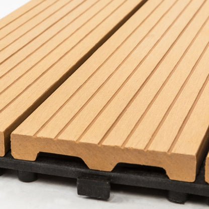 Skorter | 12" X 24" Deck/Pavement Floor Tiles 4-Slat Decking Tiles