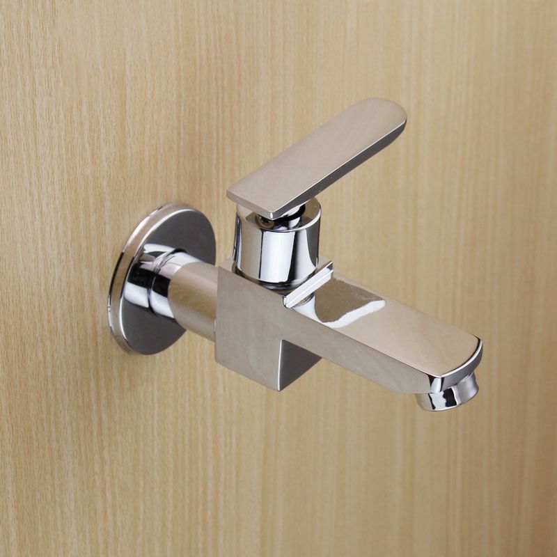 Skorter | Contemporary Wall Mounted Bathroom Faucet Lever Handles Solid Brass Faucet