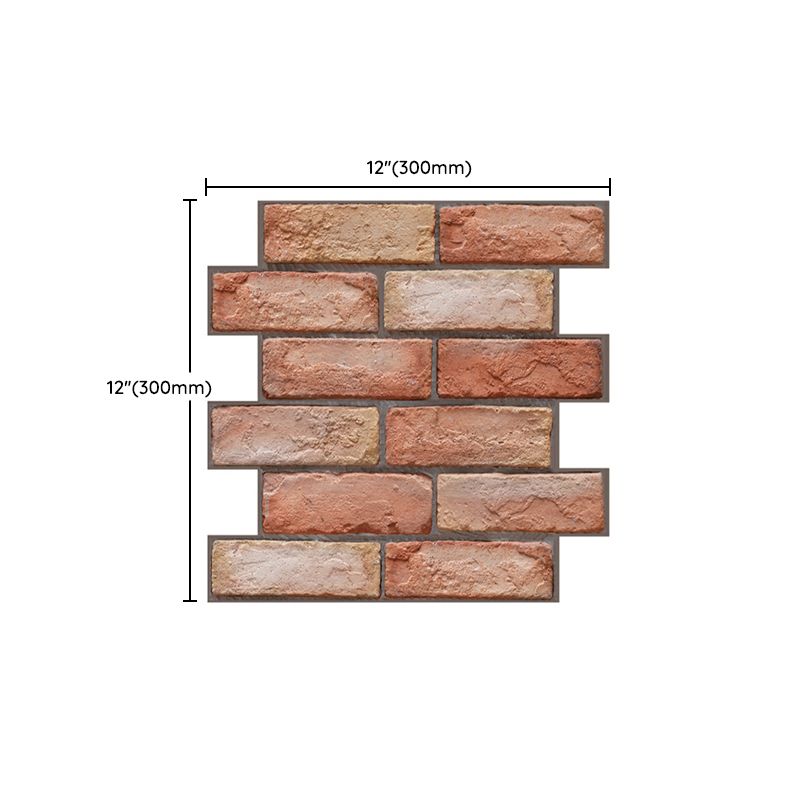 Skorter | Artificial Brick Wall Panel Country House Style Simple Living Living Room Panel Wall (5-Pack)