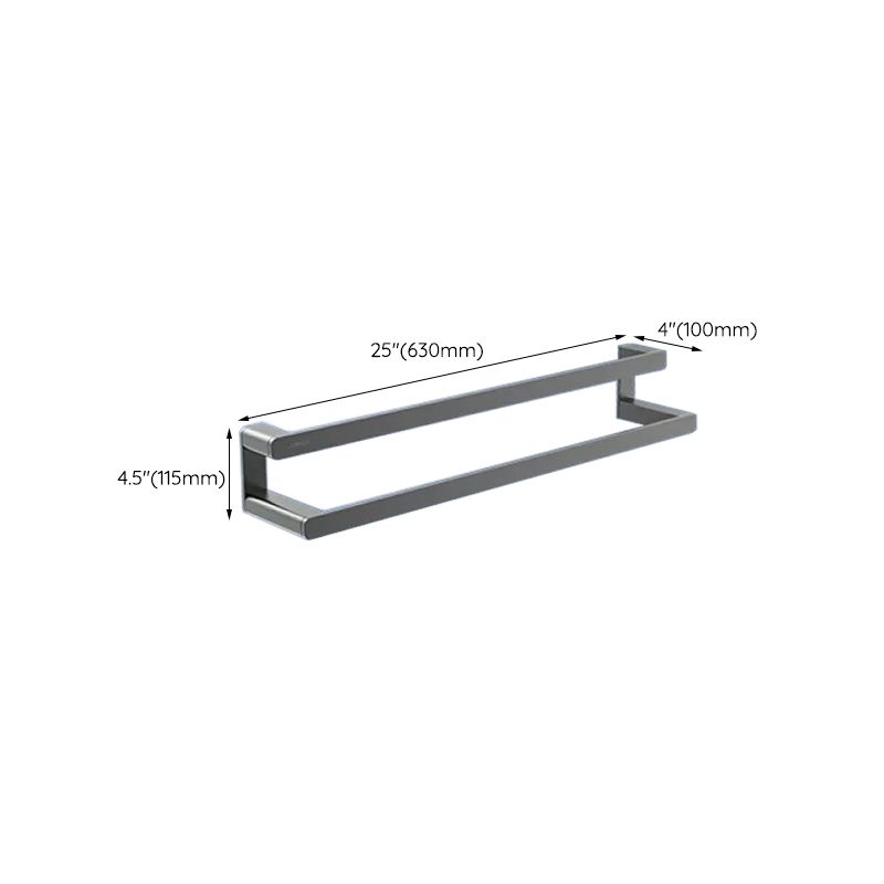 Skorter | Contemporary bathroom accessory set made of aluminum with towel holder/bath shelf