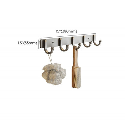 Skorter | Contemporary Bathroom Accessory Set Grey Aluminum Bathroom Accessory Kit