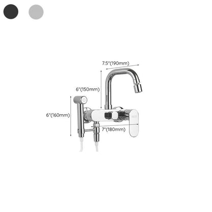 Skorter | Metal Bathtub Faucet Trim Contemporary Lever Handle Bathtub Faucet Trim