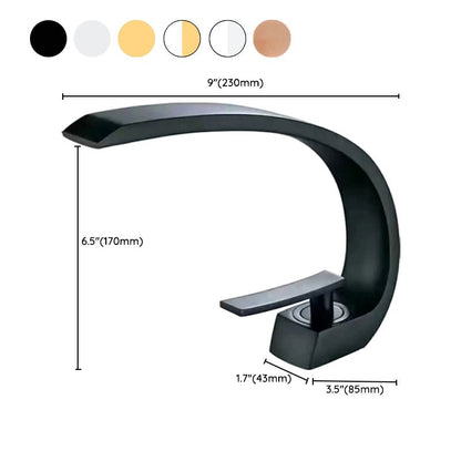 Skorter | 17 cm High Sink Faucet Luxury 1 Hole Sink Faucet Cubic Bathroom Faucet