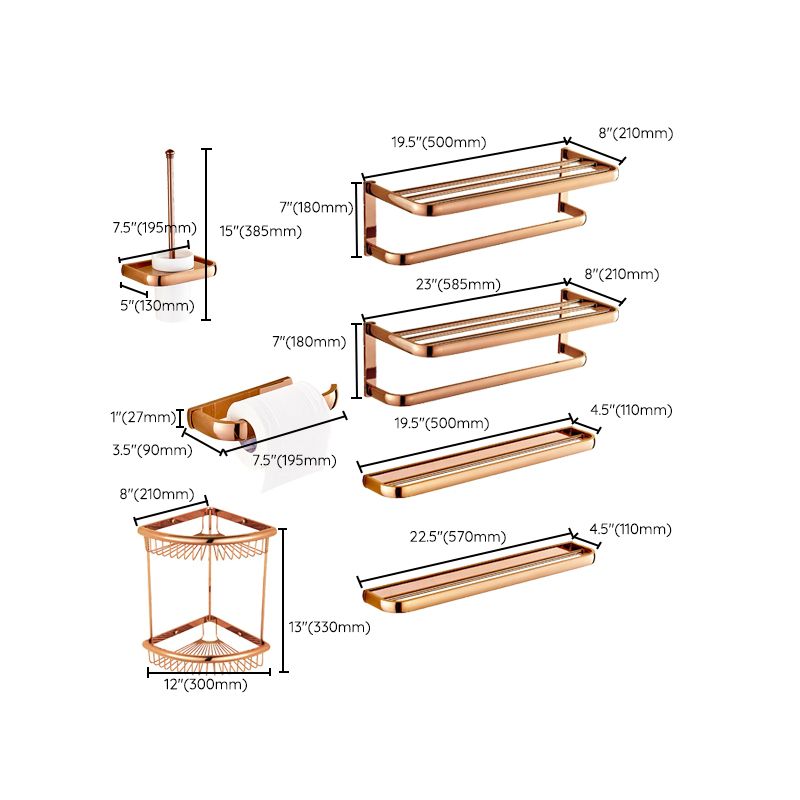 Skorter | 5-piece Vintage Bathroom Accessory Set Brass Fittings Set