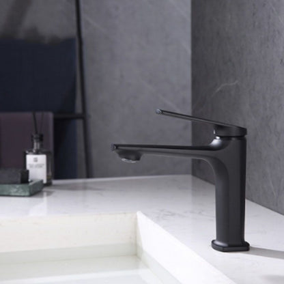 Skorter | Modern faucet brass lever handles low arc sink bathroom faucet