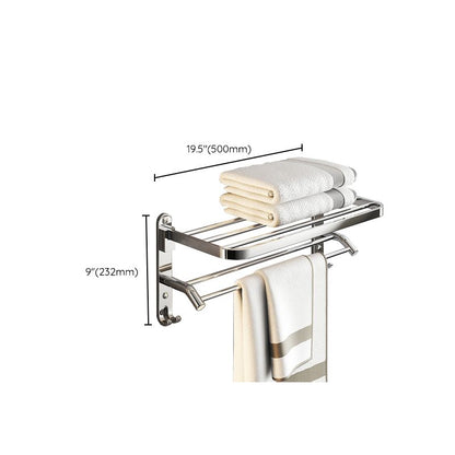 Skorter | Chrome Modern Bathroom Hardware Set Stainless Steel Towel Hook/Towel Bar & Bath Shelf