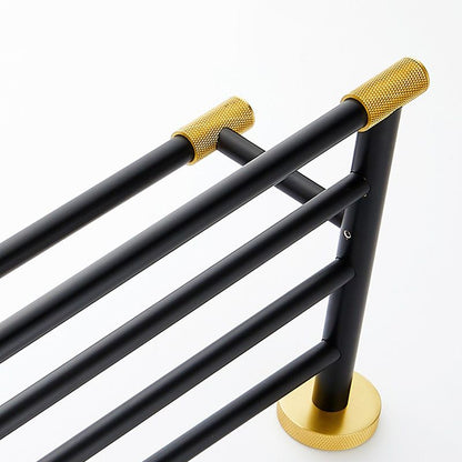 Skorter | 5-piece modern bathroom accessory set made of black brass bathroom hardware