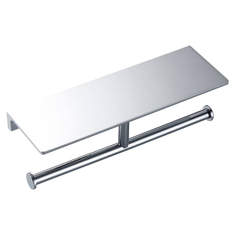 Skorter | Contemporary 2-piece Bathroom Set in Polished Chrome Stainless Steel Toilet Paper Holder