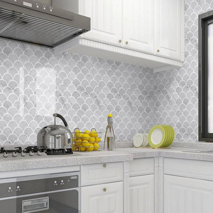 Skorter | Fish scale Peel & Stick field tile square plastic Peel & Stick mosaic tile