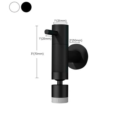 Skorter | Contemporary Wall-Mounted Bathroom Faucet Single Hole Solid Brass Round Faucet