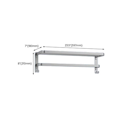 Skorter | Contemporary bathroom accessory set made of aluminum with towel holder/bath shelf