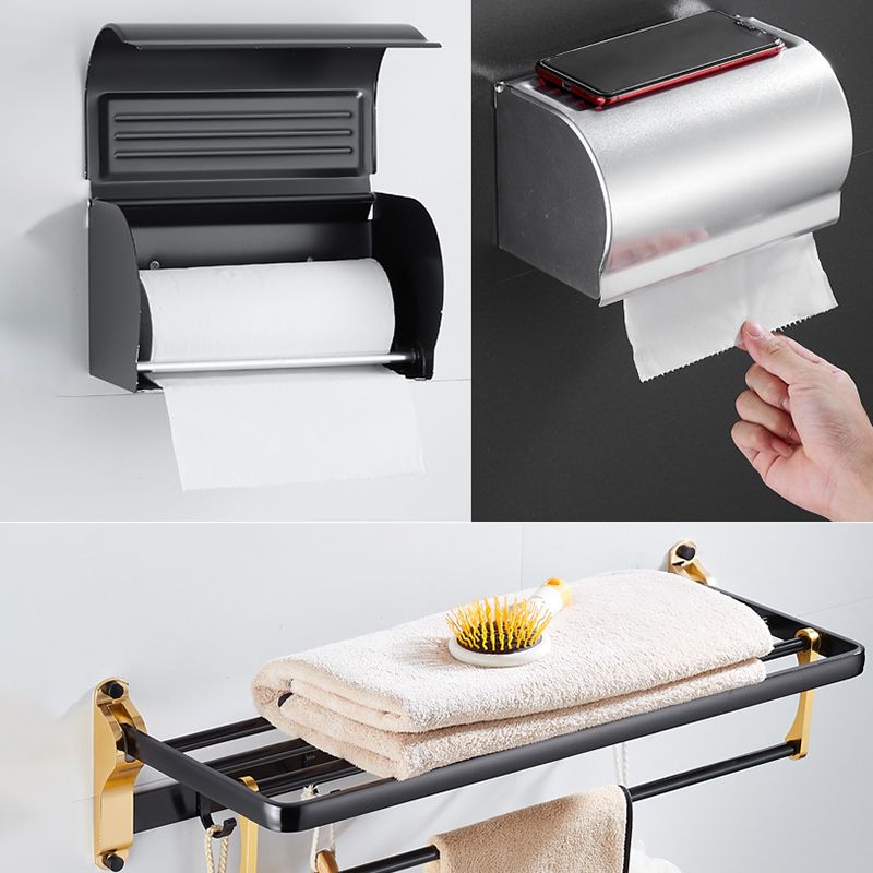 Skorter | 6-piece contemporary bathroom accessory set bathroom shelf/towel bar paper holder included