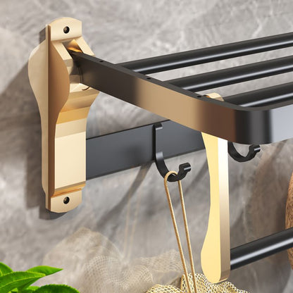 Skorter | Black & Brass Bathroom Set Modern Style Bathroom Accessories As Individual Piece Or As Set