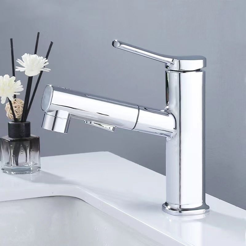 Skorter | Contemporary Vessel Faucet Pull-out Centerset Faucet with Swivel Spout