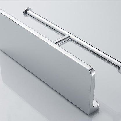 Skorter | Contemporary 2-piece Bathroom Set in Polished Chrome Stainless Steel Toilet Paper Holder