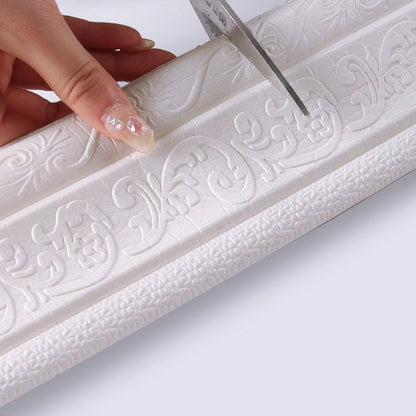 Skorter | Modern Baseboards 3D Embossing Baseboard PVC Stereo Base Set of 1