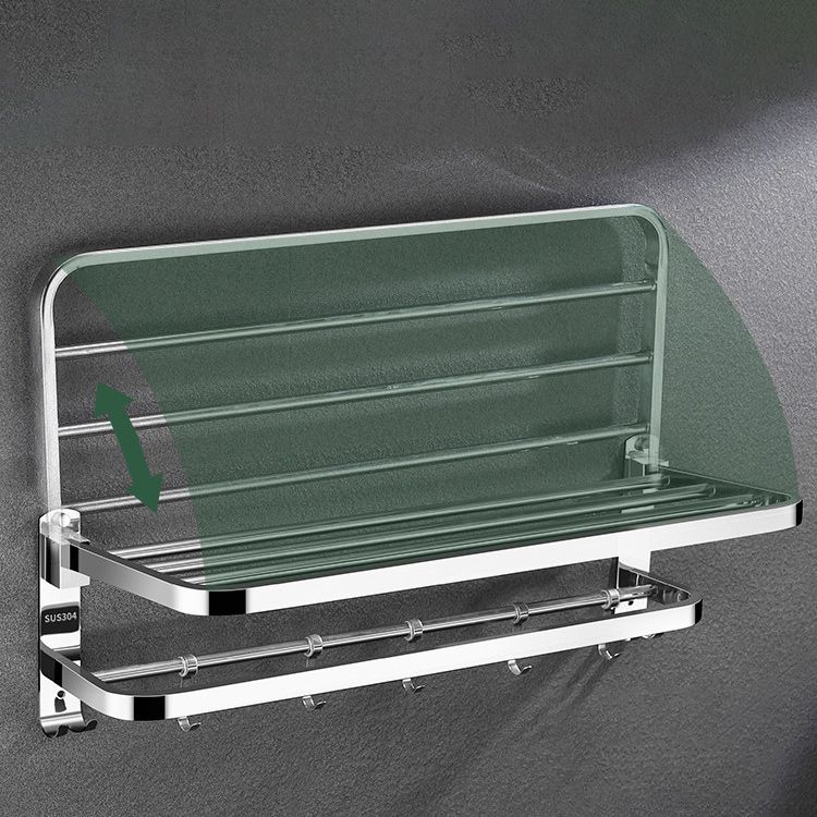 Skorter | Contemporary bathroom accessory set made of chrome-plated stainless steel with bathrobe hooks/towel rail