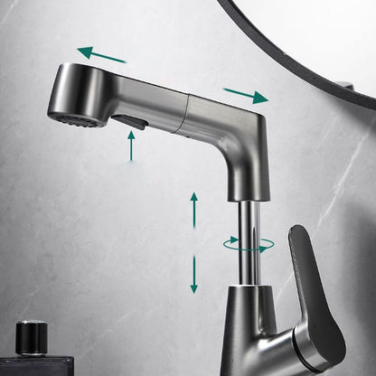 Skorter | 1-Handle Brush Nickel Widespread Faucet Single Hole Bathroom Vessel Faucet with Brass