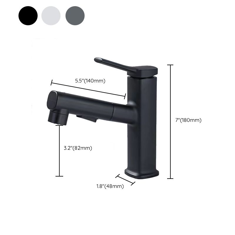 Skorter | Contemporary Vessel Faucet Pull-out Centerset Faucet with Swivel Spout