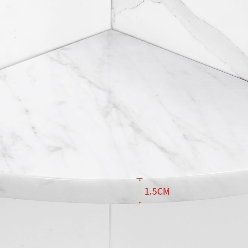 Skorter | 2-piece Bathroom Hardware Set Metal and Marble Bathroom Shelf Set