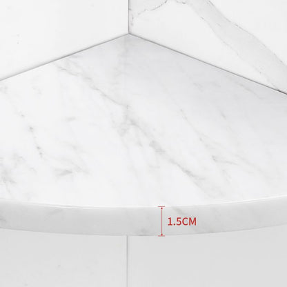 Skorter | 2-piece Bathroom Hardware Set Metal and Marble Bathroom Shelf Set