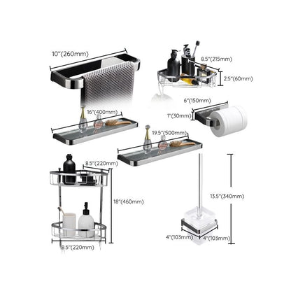 Skorter | 5-piece modern bathroom accessories as a single item or in a set Polished chrome bathroom set