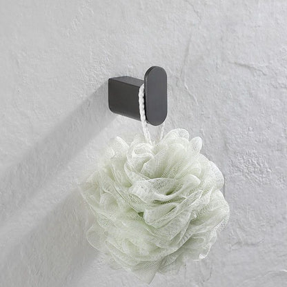 Skorter | 5-piece modern bathroom accessory set made of stainless steel with towel bar/robe hooks/paper holder