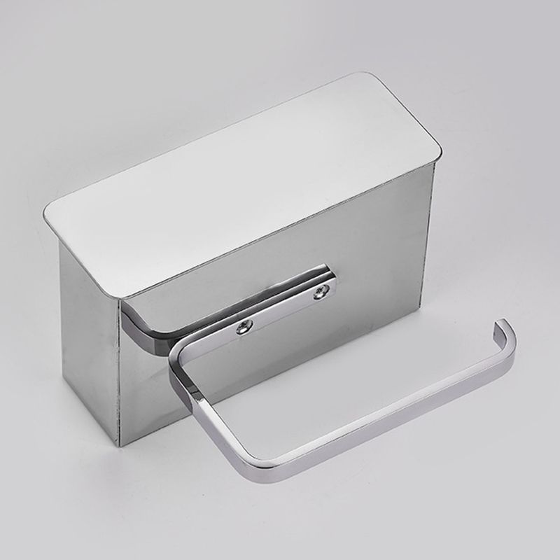 Skorter | 2-piece stainless steel classic bathroom accessory set black & chrome paper holder