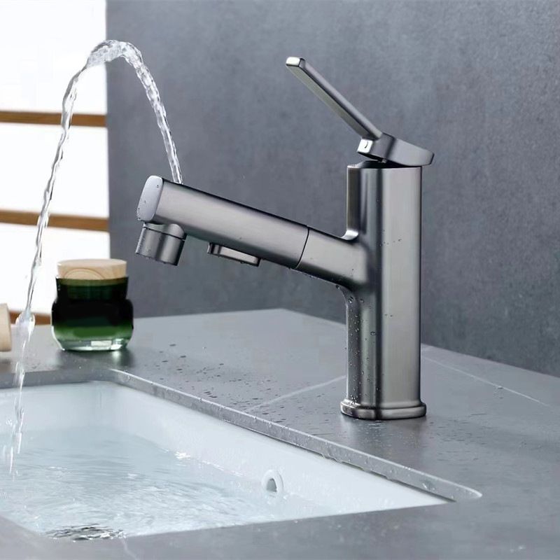 Skorter | Contemporary Vessel Faucet Pull-out Centerset Faucet with Swivel Spout