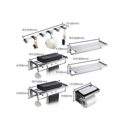 Skorter | 5-piece modern bathroom accessories as a single item or in a set Polished chrome bathroom set