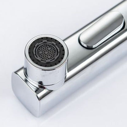 Skorter | Contemporary Vessel Sink Faucet Copper Single Handle Low Arc Pull-Out Vessel Sink Faucet