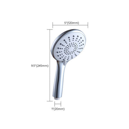 Skorter | Basic Shower Head Round Plastic Handheld Shower Head in Silver