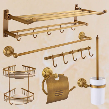 Skorter | 4-piece traditional bathroom accessory set Gold Brass bathroom accessory hardware set