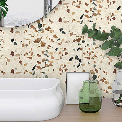 Skorter | Brown non-slip floor tile 30 cm x 60 cm brick effect single tile PVC