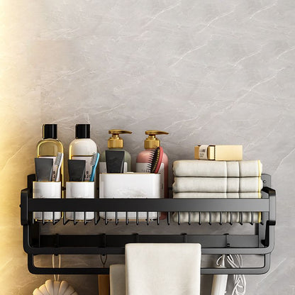 Skorter | Modern black metal bathroom hardware set towel bar bathroom hardware set