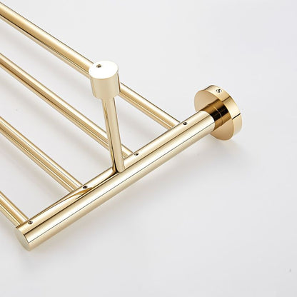 Skorter | 4 Pieces Traditional Bathroom Accessory Set Brass Bathroom Set in Matte Gold