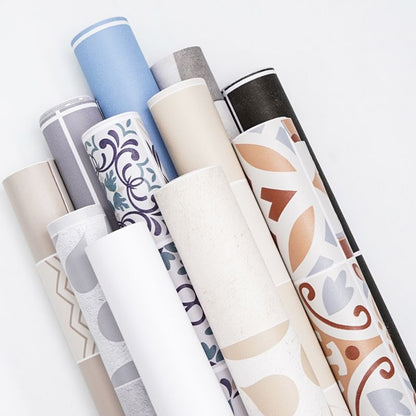 Skorter | Bathroom Square PVC Flooring 24" x 118" x 4mm Peel and Stick Vinyl Flooring