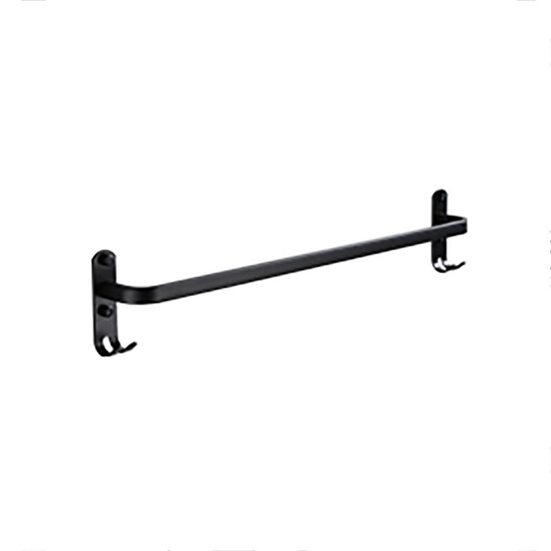 Skorter | Contemporary Bathroom Accessory Set Black Surface Bathrobe Hook/Towel Ring Bar