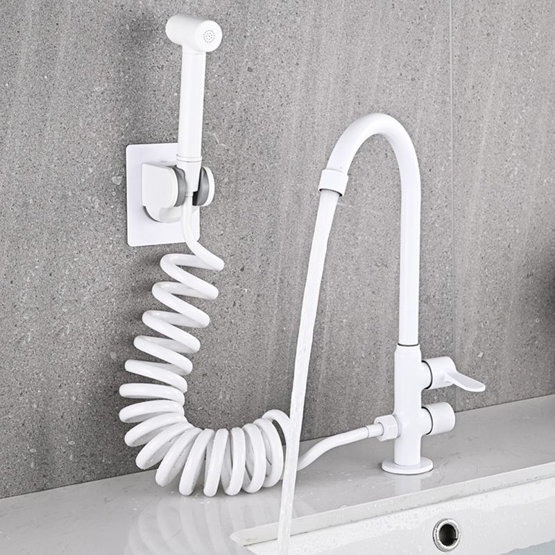 Skorter | Single Cold Water Valve Uniform Color High Arc Deck Mounted Bathtub Faucet