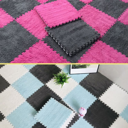 Skorter | Color-Fading-Resistant Carpet Tile Solid Interlocking Carpet Tile