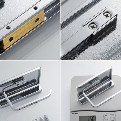 Skorter | Contemporary 2-piece Bathroom Set in Polished Chrome Stainless Steel Toilet Paper Holder