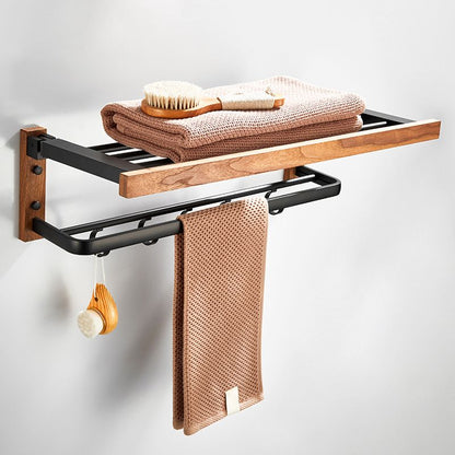 Skorter | 7-piece toilet accessory set made of solid wood and metal